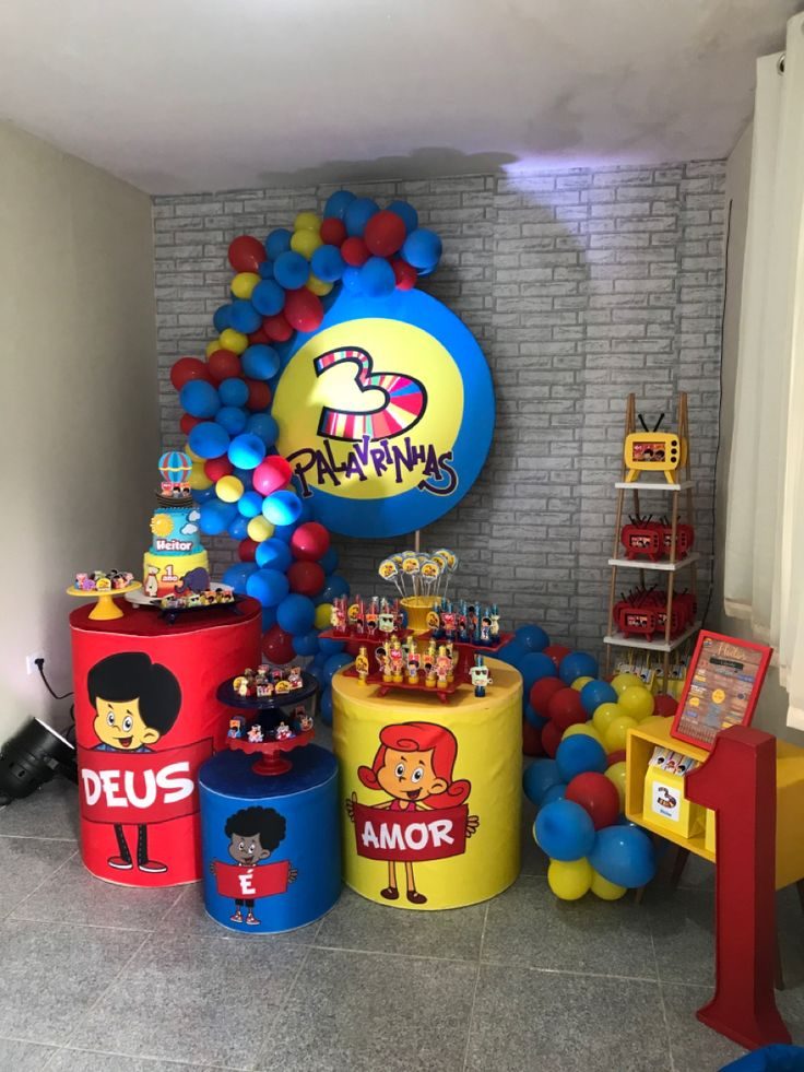 Decoração de Festa 3 Palavrinhas