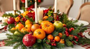 como fazer decoração com frutas para ceia de natal