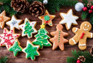 como fazer decoração de biscoito de natal