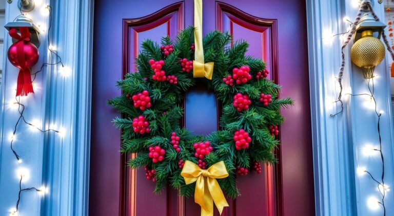 como fazer decoração de natal para porta