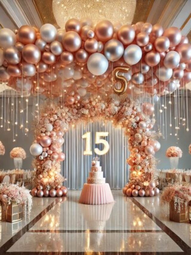 Decoração de Festa de 15 Anos com Balões
