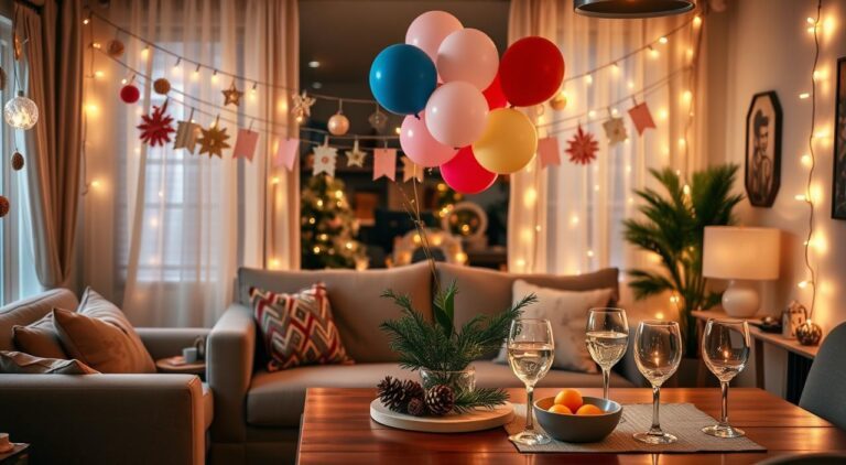 decoração de ano novo simples e barata