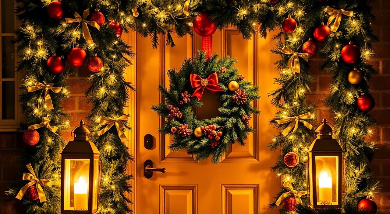 decoração natalina para entrada