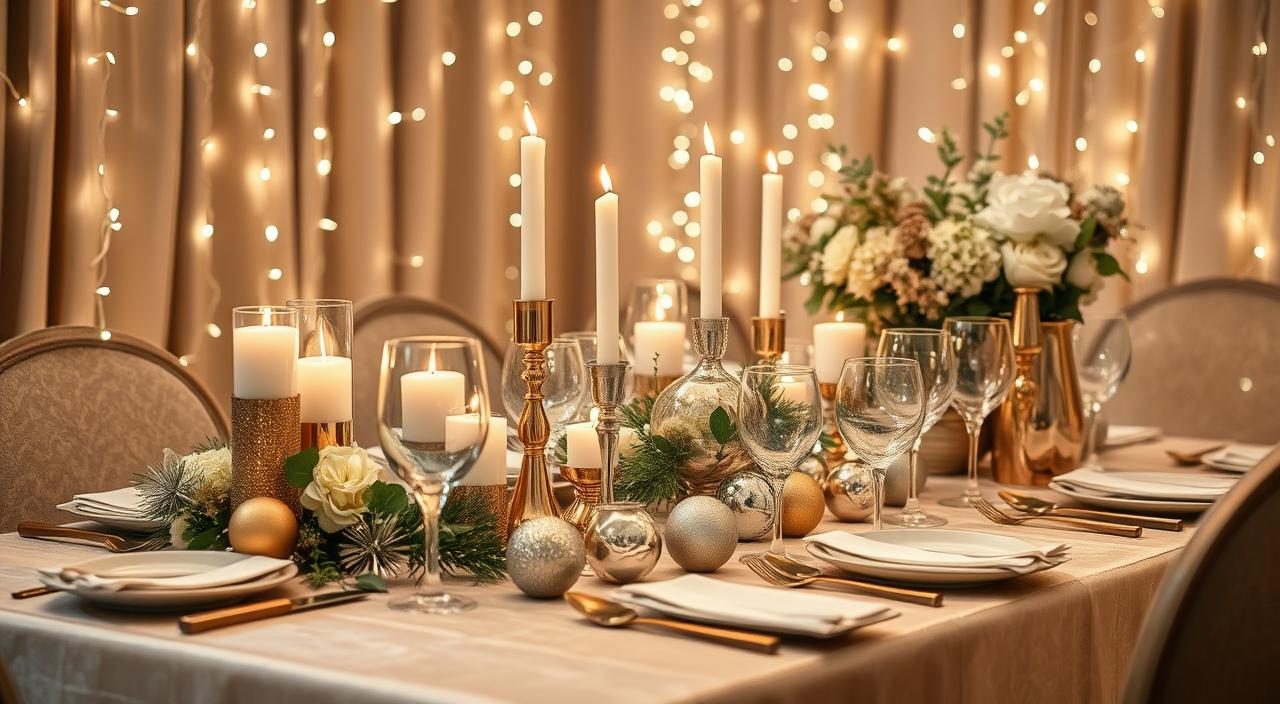 Ideias de Decoração de Mesa de Ano Novo