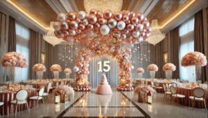 Decoração de Festa de 15 Anos com Balões
