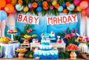 Decoração de Aniversário da Moana Baby