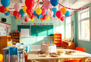 festa de aniversario na escola simples