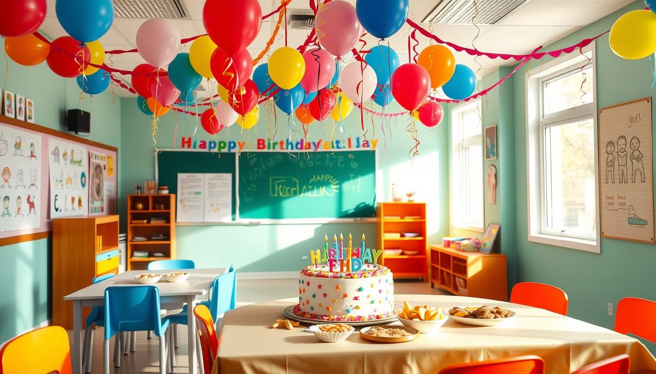 festa de aniversario na escola simples