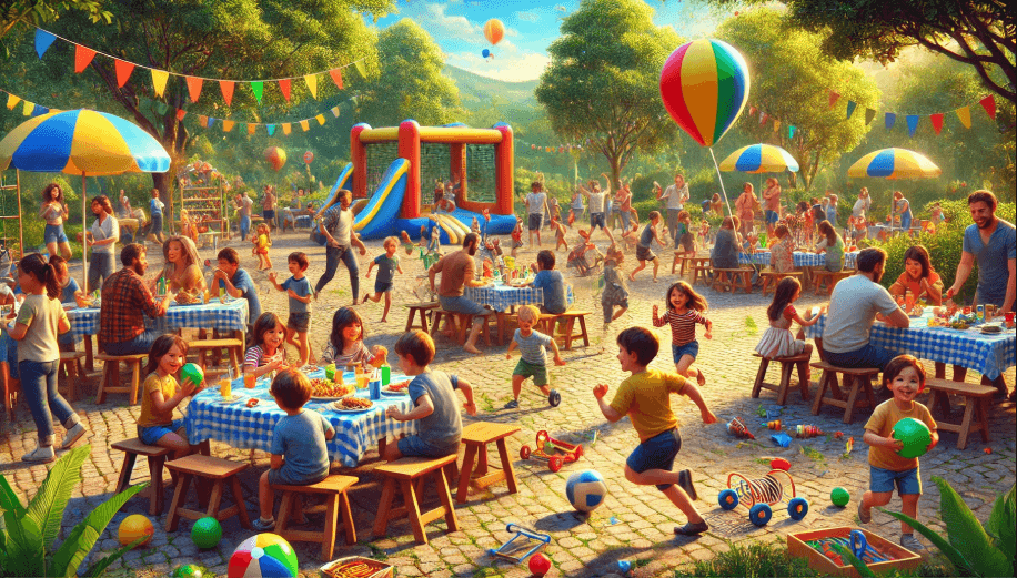 Festa ao ar livre infantil