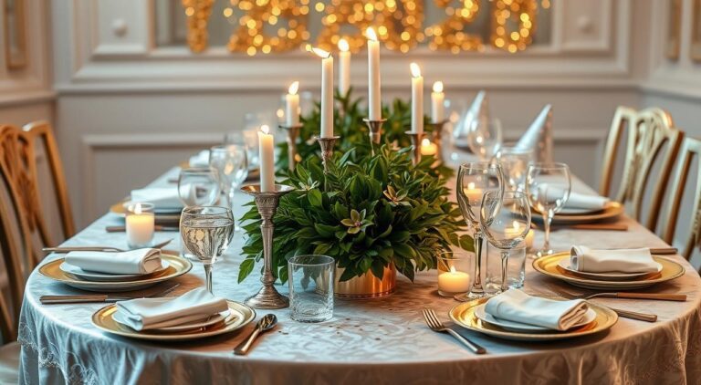 ideias de decoração de mesa de ano novo