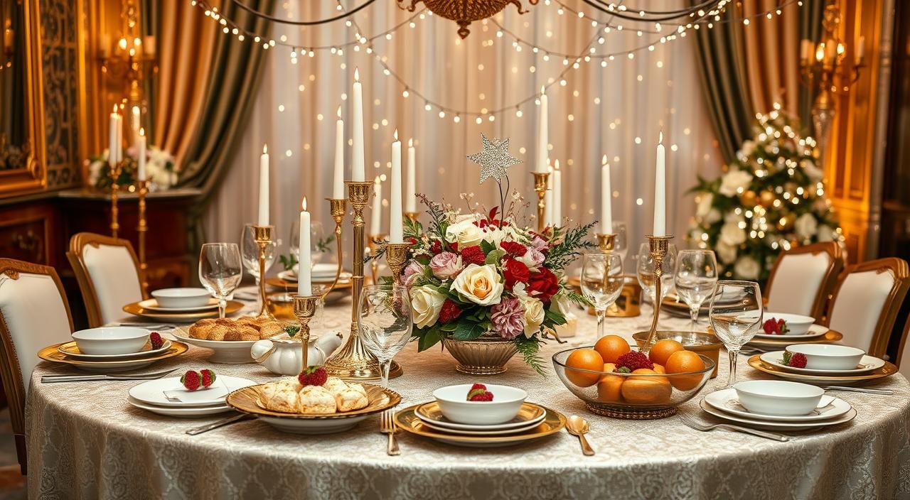 Ideias de Decoração de Mesa de Ano Novo