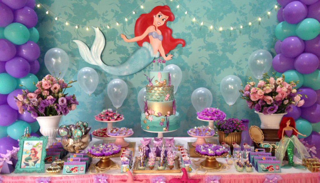 Decoração de aniversário da ariel