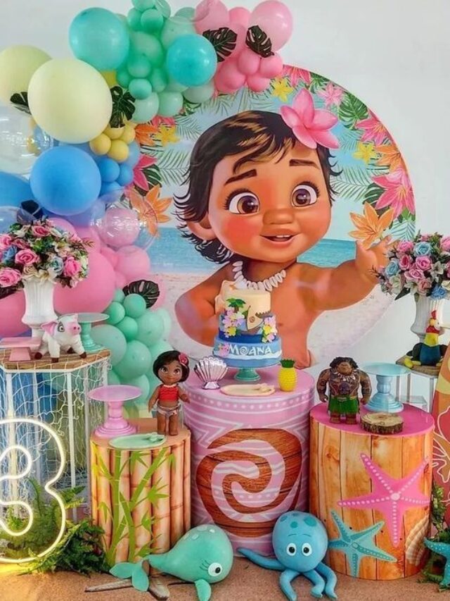 Decoração de Aniversário da Moana Baby