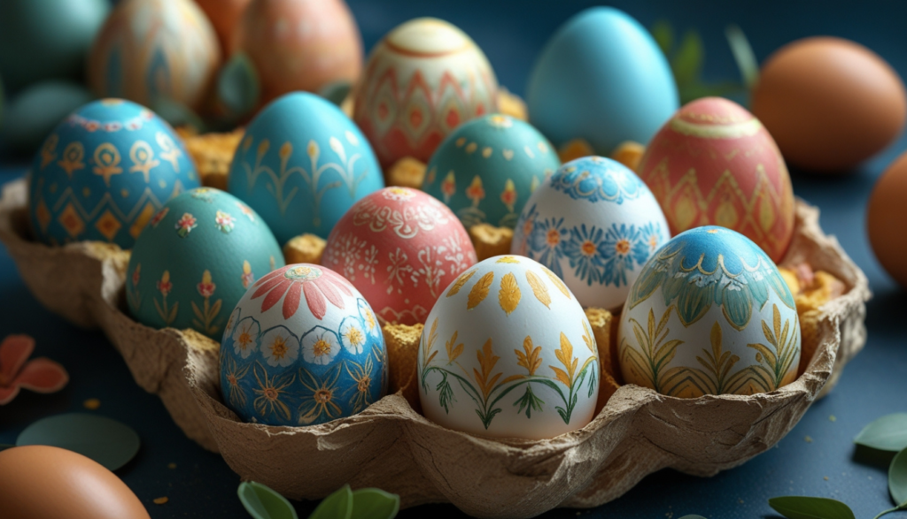 Decoração de Ovos de Páscoa