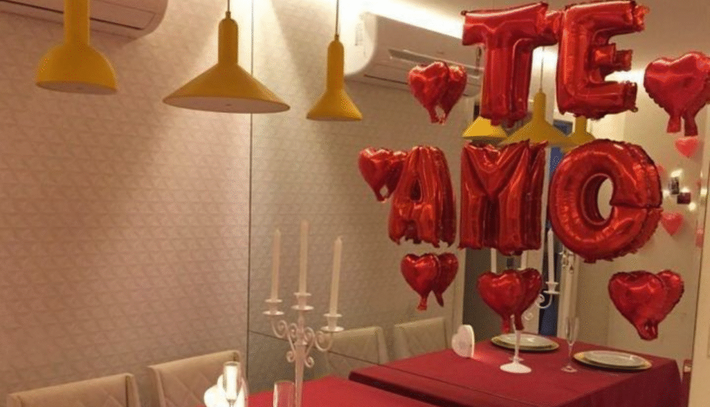 decoração para o dia dos namorados