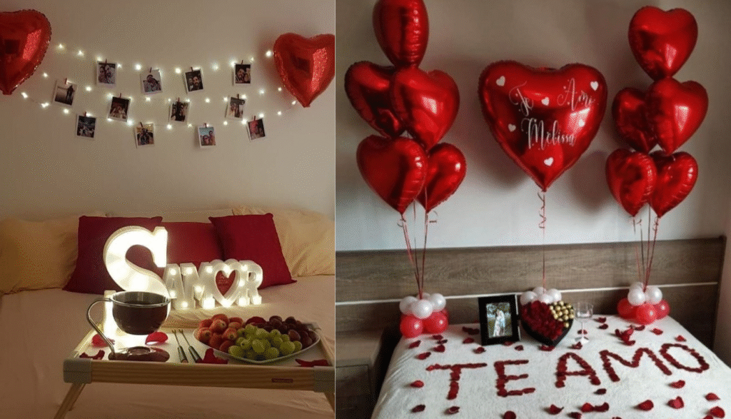 decoração para o dia dos namorados